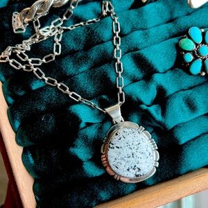 White Buffalo turquoise pendant